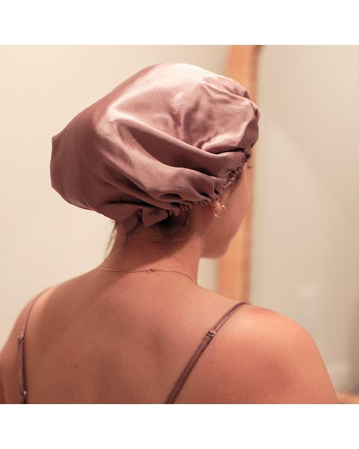 Soft Strokes Silk Natural Pure Mulberry Silk Dusty Rose Hair Bonnet