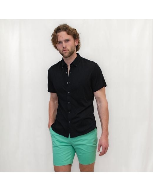 Lords of Harlech Green John Flat Front Short for men