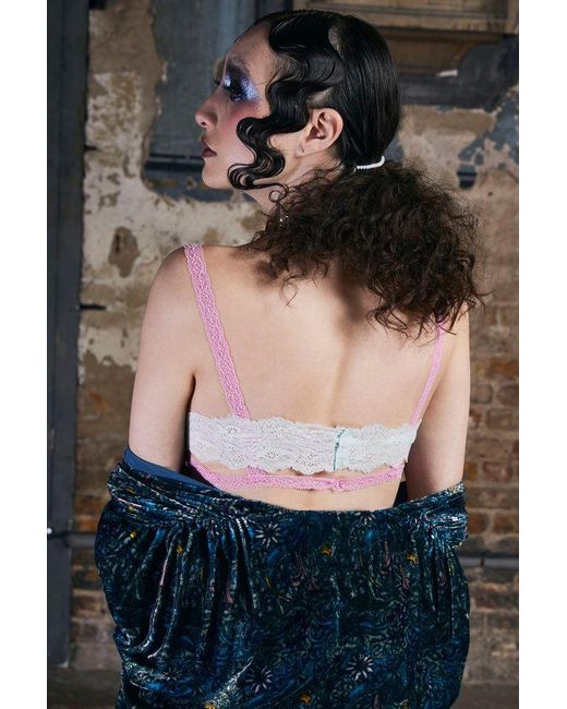 Natalia Petruch Multicolor Eugenie Lace Bralette Top