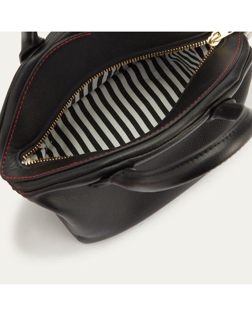 Lulu Guinness Black Leather Simone Handheld Bag