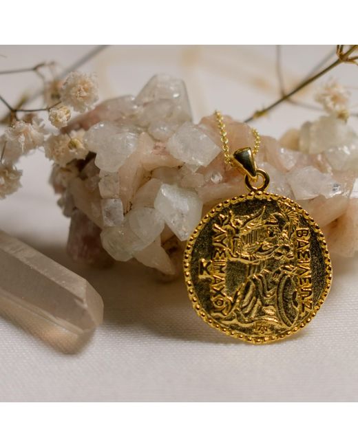 Seven Saints Metallic Athena Antique Coin Necklace