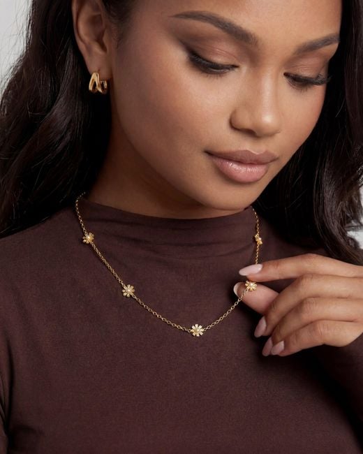 Elk & Bloom Metallic 14K Double Wave Huggie Hoops