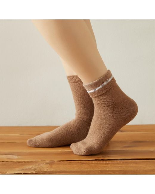 Soft Strokes Silk Blue Wool Quarter-Length Socks Set Of Seven