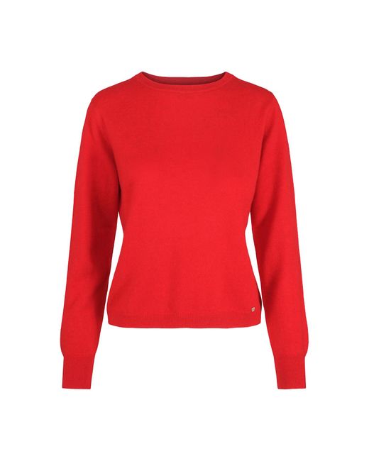 tirillm Red Sasha Basic Cashmere Pullover With Round Neck