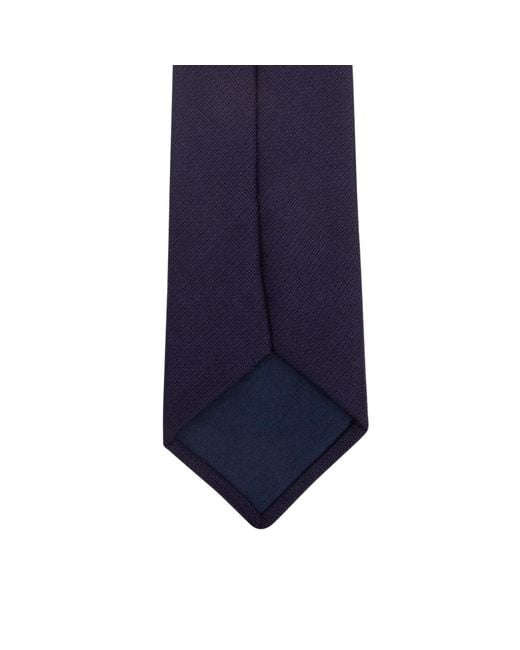 LE COLONEL Blue Midnight Italian Wool Tie for men