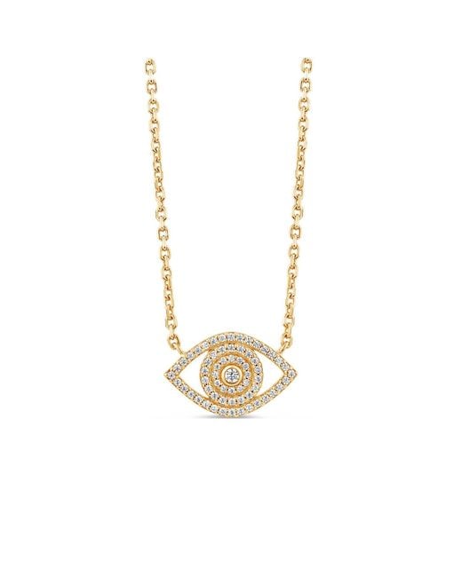 SALLY SKOUFIS Metallic Protection Necklace With Made Cz Diamond Stimulant