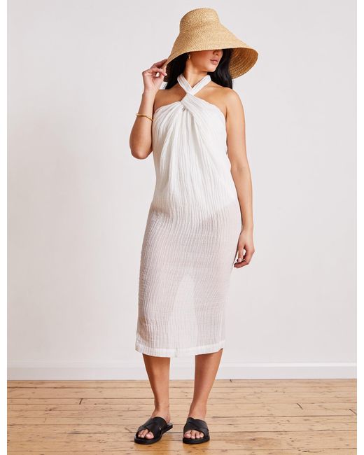 The Summer Edit White Bella Bandeau Dress