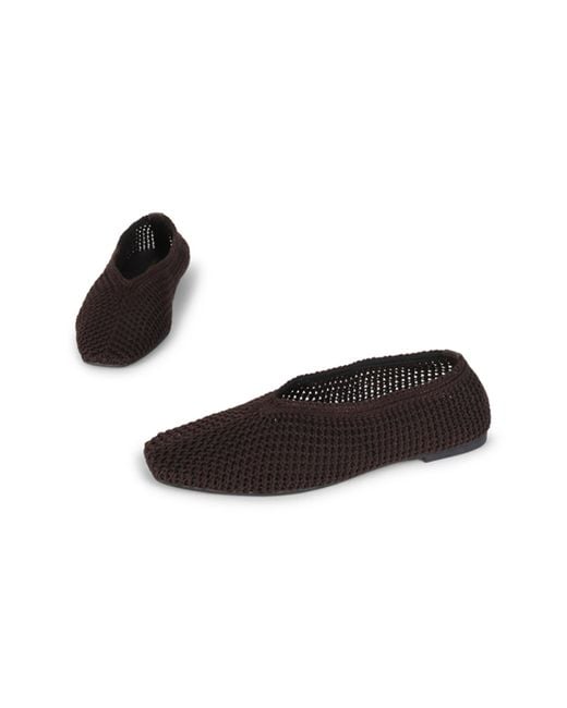 INTENTIONALLY ______ Black Reema Crochet Flat