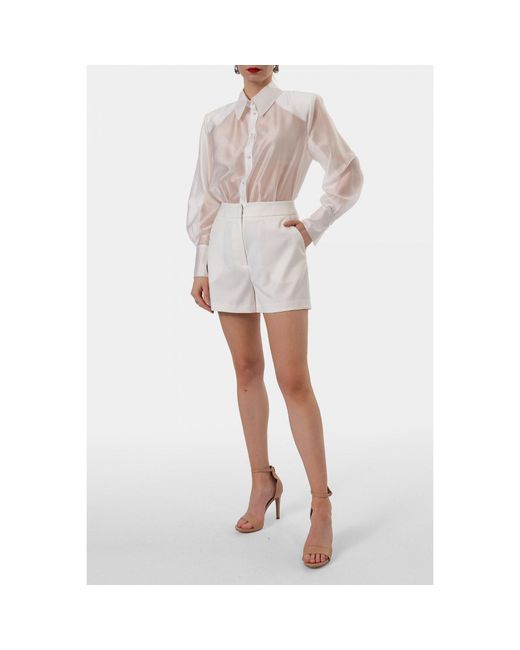 AGGI by HALEWSKI White Kori Off Shorts