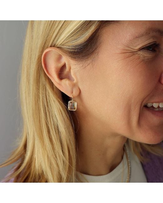 Hye Jane Jewelry Metallic Small Gemma Clear Quartz Earrings