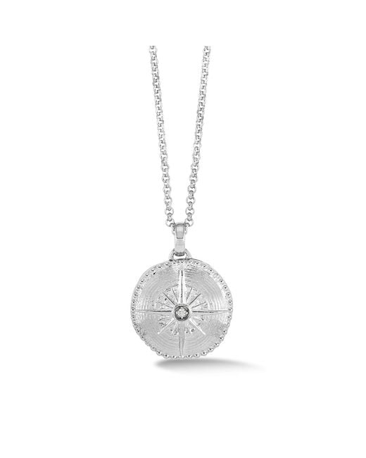 Dower & Hall White True North Diamond Locket Sterling