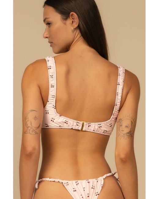 Montce Pink Cherries Zoe Bikini Top