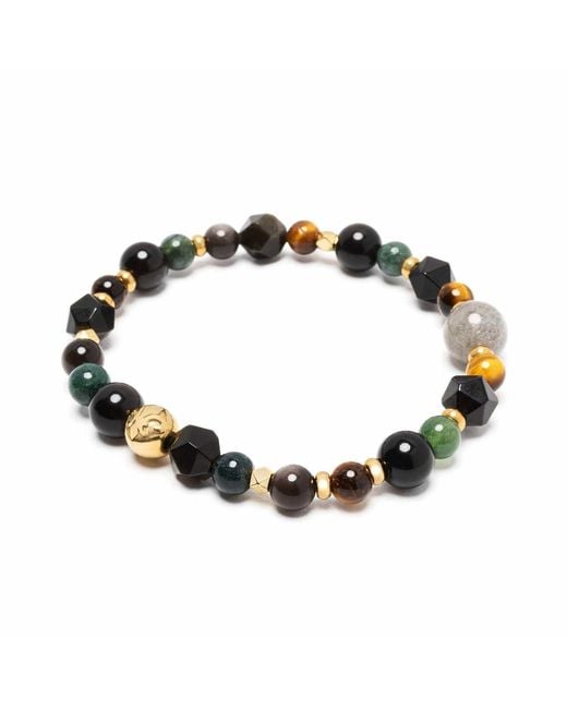 Nialaya Black Tiger Eye Spiritual Power Bracelet for men