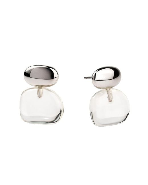 Zynnia Collective Metallic Pebble Stack Studs