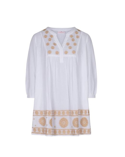 La Mandarine Blue Kaftan, Hand Embroidered Kaftan, Handmade Beach Coverup