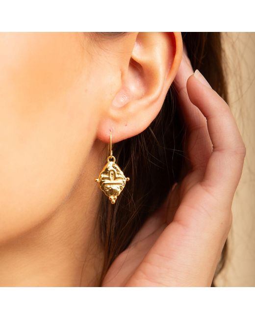 Seven Saints Metallic Libra Vintage-Style Dangle Earrings, Plated