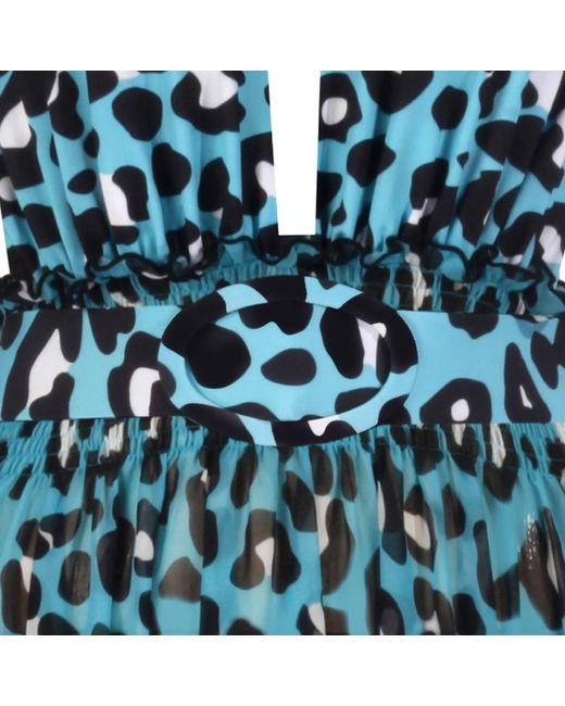 Nur Karaata Blue Saponaria Leo Beach Dress