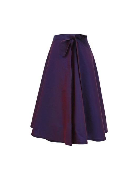 Richa Sharma Purple Plum Hued Wrap Around Silk Skirt