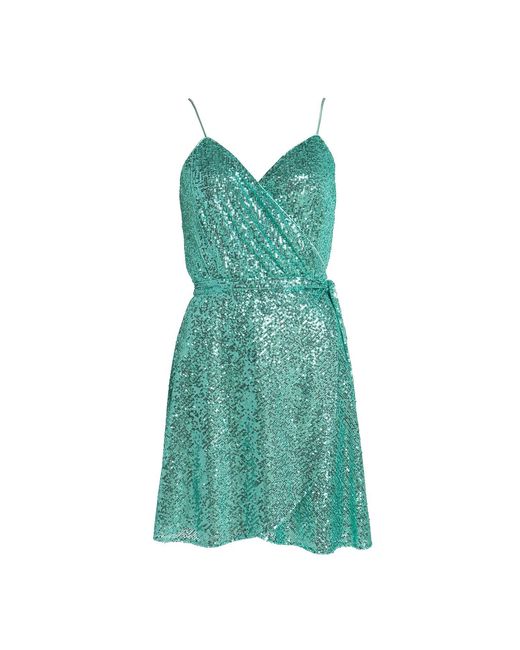 Roses Are Red Blue Eloise Sequin Wrapdress