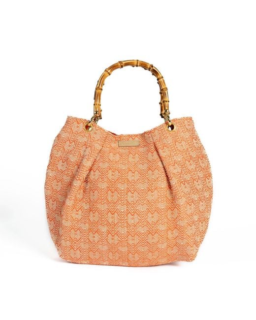 Danni Ro Orange Neutrals June Bag Bamboo