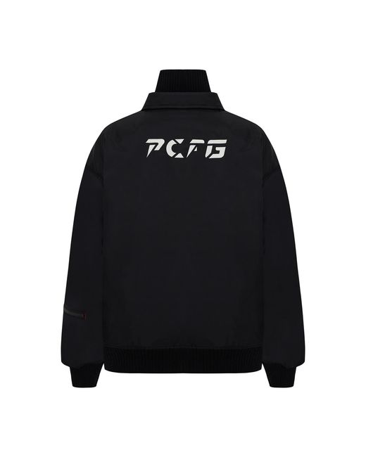Pcfg Black Oversized Bomber Jacket for men