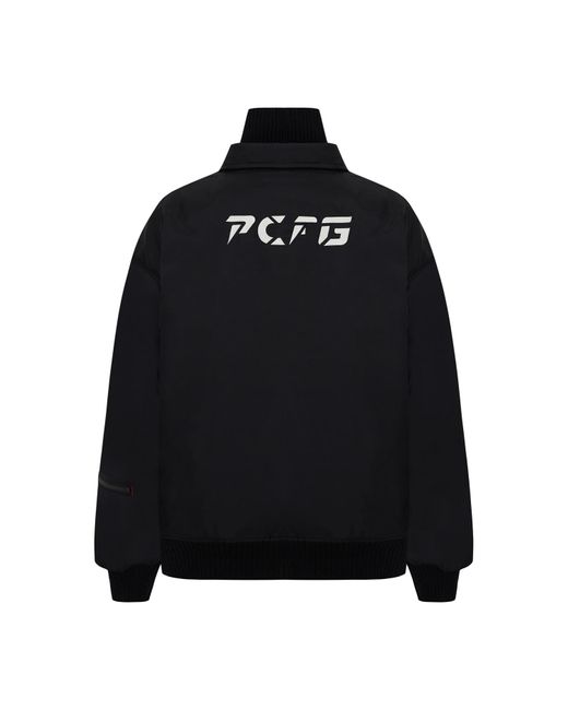 Pcfg Black Oversized Bomber Jacket for men