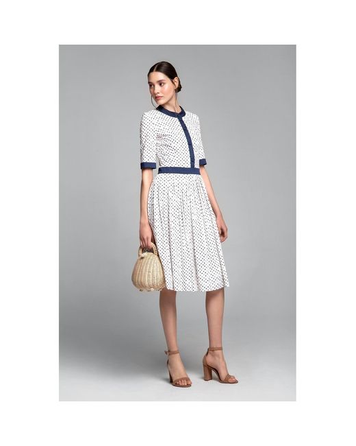 Rumour London White Verity Polka Dot Midi Dress