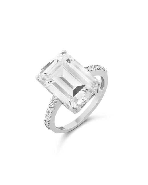 SHYMI White Emerald Cut Statement Ring