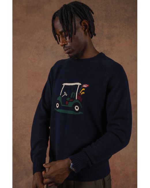 FELLA SWIM Blue Graham Golf Cart Knit for men