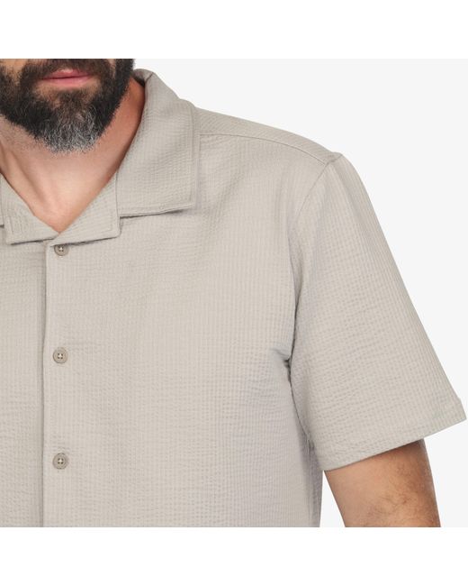 Vustra Natural Everyday Camp Collar Waffle Knit Shirt for men