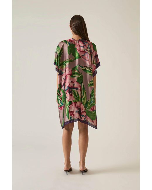 James Lakeland Green Floral Kaftan