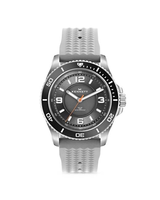 Kennett Watches & Accessories Metallic Kennett Solaxplorer Watch With Fkm Rubber Strap for men