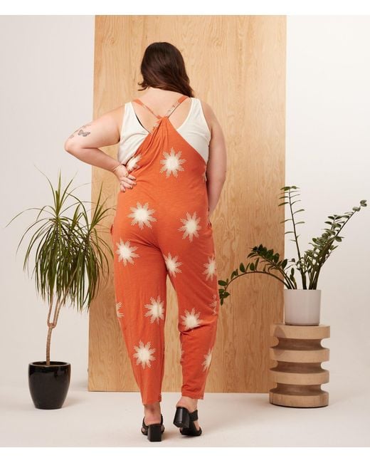 Known Supply Red Organic Cotton Adjustable Overalls