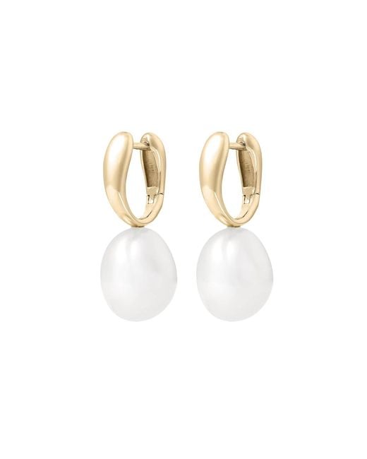 Chiara Tedeschi Jewellery White Napoli Thick Hoops Earrings
