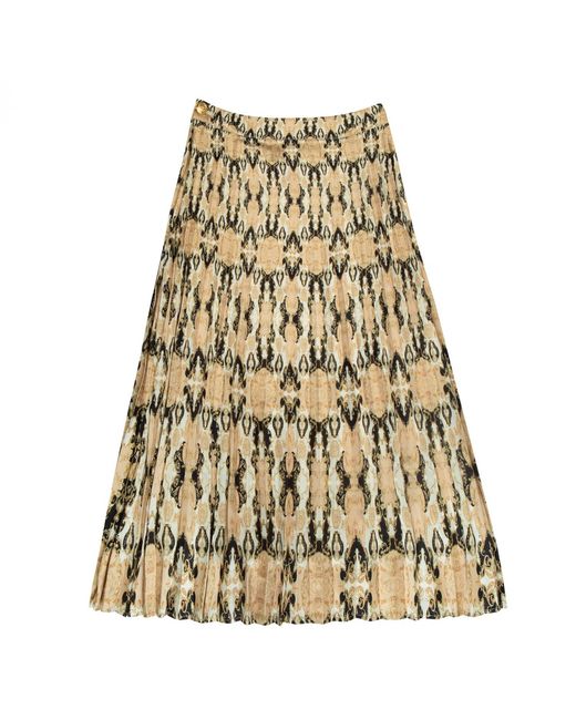 Roch Perel Metallic Neutrals Baroque& Satin Skirt