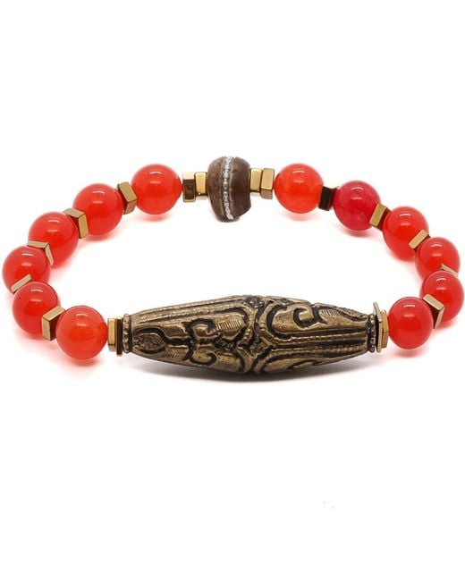 Ebru Jewelry Red Carnelian Vintage Bracelet