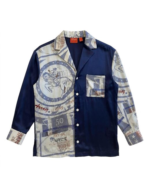 Studio Afuera Blue Azul Silk Shirt