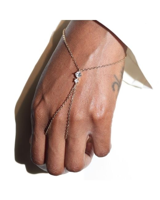Studio Baloge White Nalya V-Line Hand Chain
