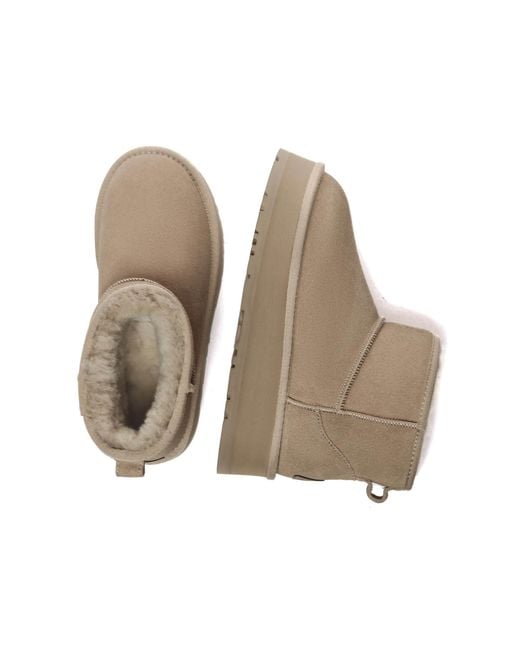 EverAu Australia Natural Dusky Leather Platform Short Boots