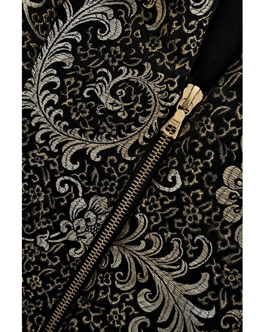 Mandarano Black Belladonna Brocade Mini Dress