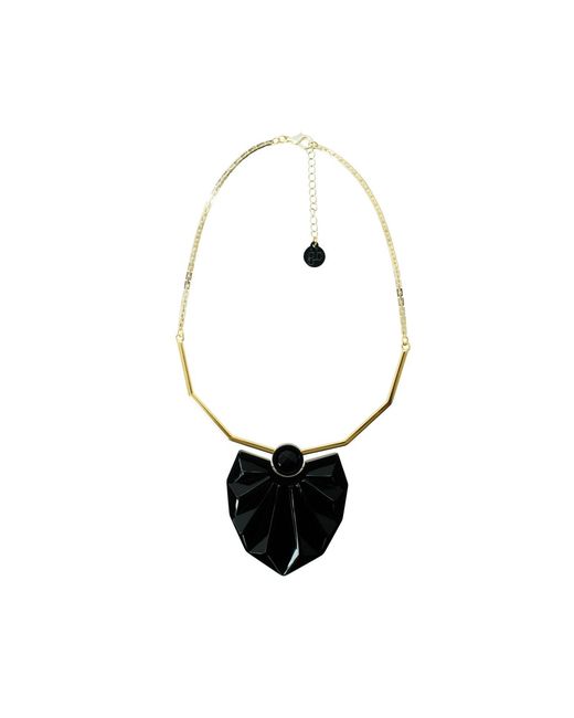 Gissa Bicalho White Handmade Acrylic Necklace Choker Papyrus