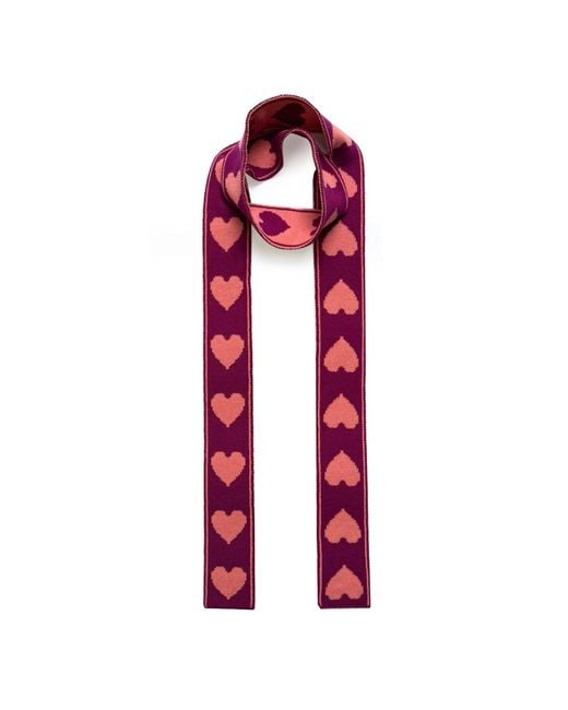 INGMARSON Red Heart Wool & Cashmere Thin Scarf