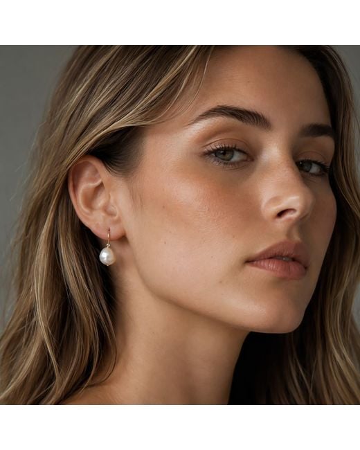 Hye Jane Jewelry Metallic Grace Kelly Pearl Earrings