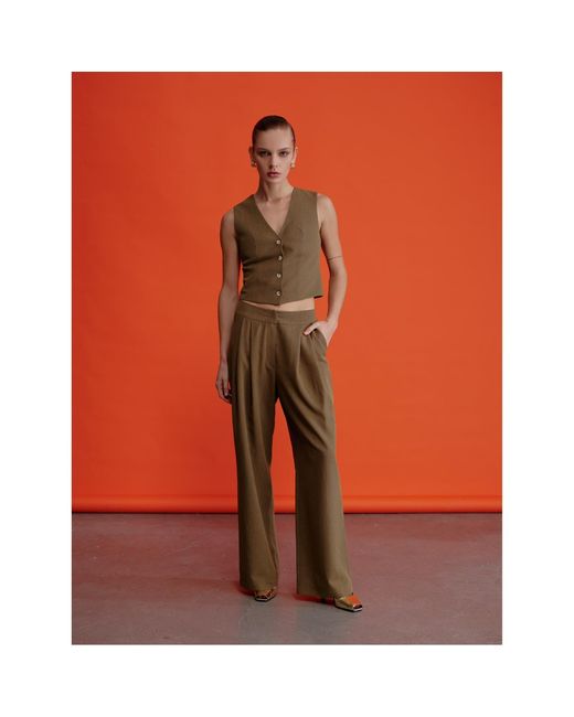 NAZLI CEREN Natural Tina Trousers