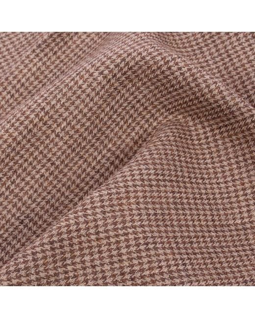 LE COLONEL Brown Coffee Houndstooth Bow Tie for men