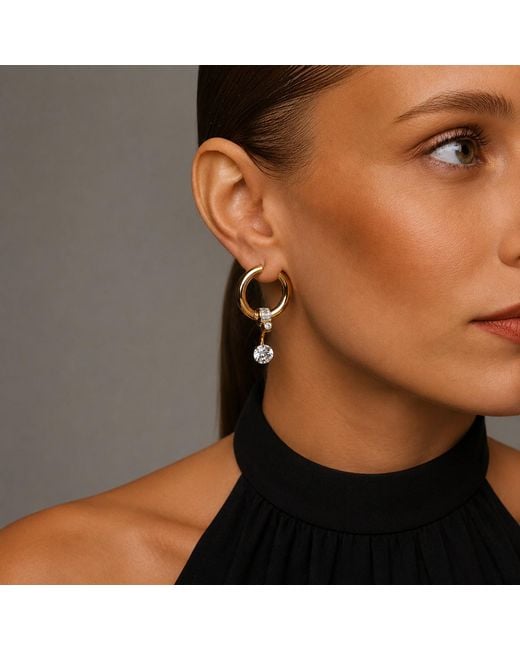 Kirei Metallic Frost – Modular Asymmetric Hoop Earrings