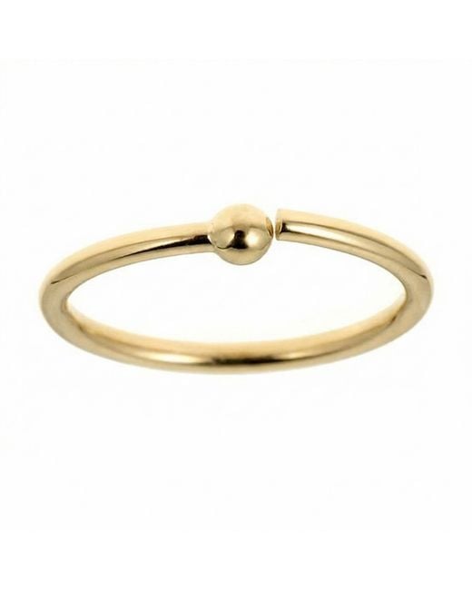 Zahav Jewelry Metallic 14K Solid 24G 8Mm Nose Hoop