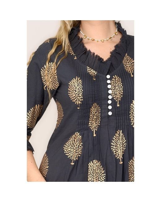 At Last Black Cotton Annabel Maxi Dress