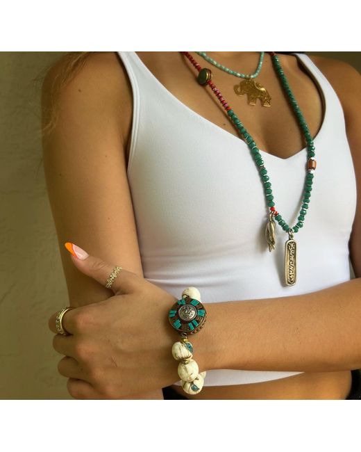 Ebru Jewelry Metallic Tibetan Mantra Bracelet
