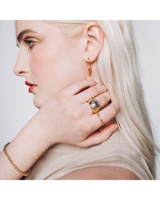 Ptera Jewelry Metallic Luna Astra Moon Ring